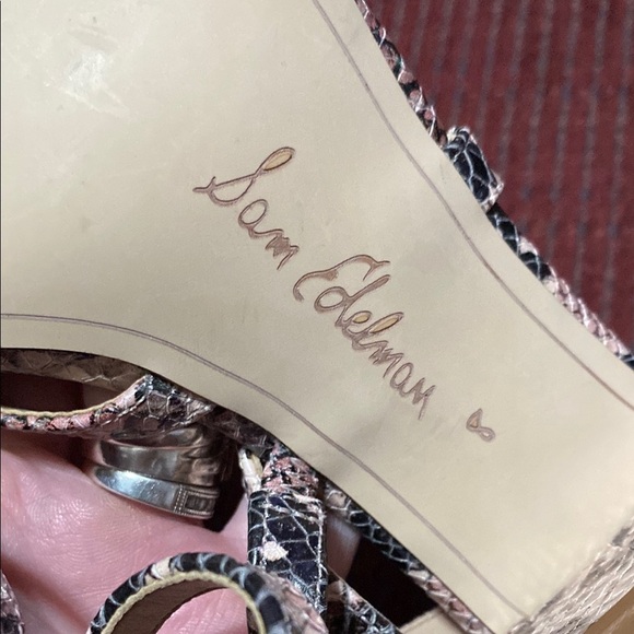 SAM EDELMAN “STACIE”‎ STRAPPY BLOCK HEELS - Picture 14 of 14